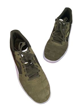 Men’s Puma Green/White Lace Up Sneakers, Size 10.5